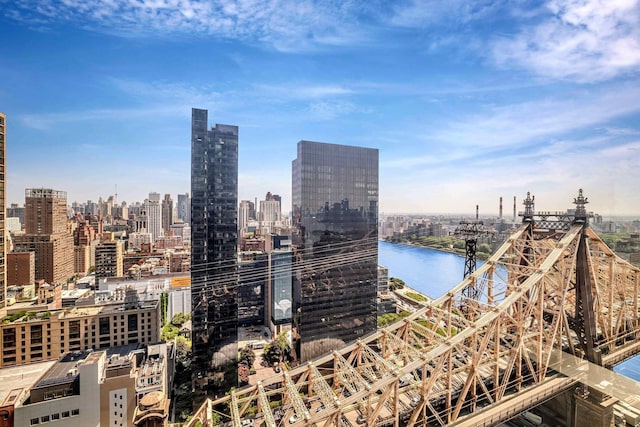 425 E 58th St Unit 28B, New York City, NY 10022 - view of city skyline with a notable bridge and a nearby body of water