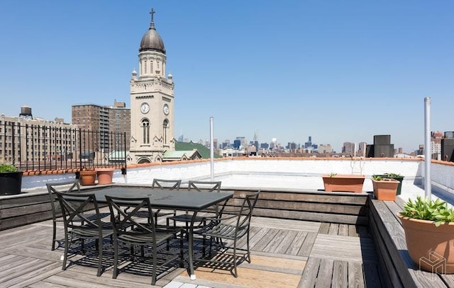 184 E 2nd St Unit 4G, New York City, NY 10009 - deck featuring a skyline view