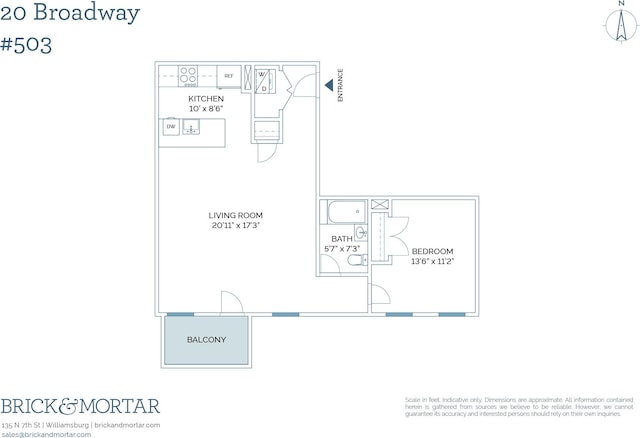 20 Broadway Unit 503, New York City, NY 11211 - view of property floor plan