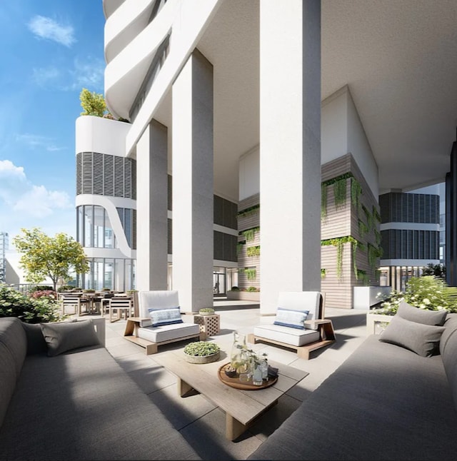 24-16 Queens Plz S Unit 3G, New York City, NY 11101 - view of patio featuring outdoor lounge area