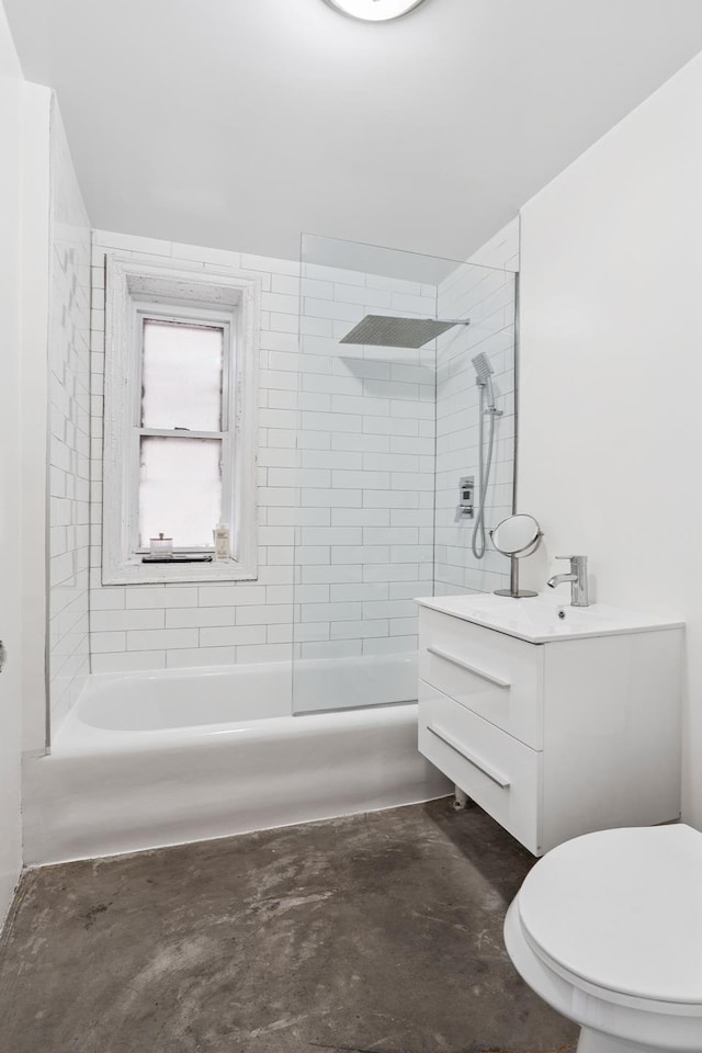 1075 Grand Concourse Unit 1G, New York City, NY 10452 - full bathroom featuring concrete flooring, bathtub / shower combination, and vanity
