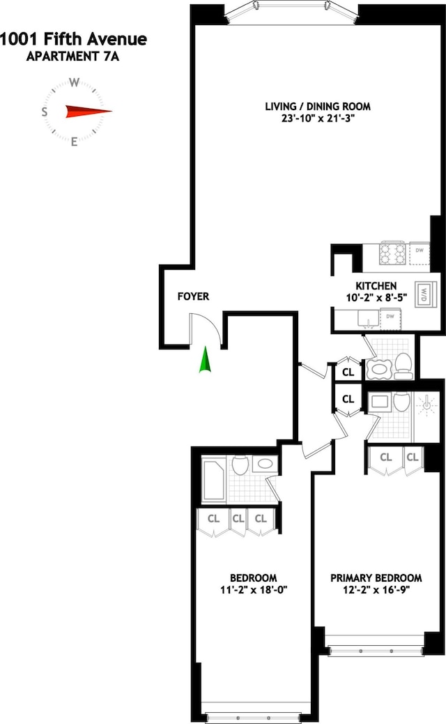 1001 5th Ave Unit 7A, New York City, NY 10028 - view of home floor plan