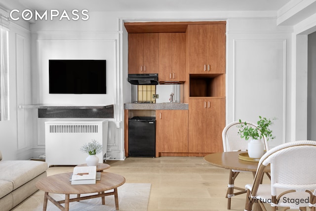 155 E 49th St Unit 3E, New York City, NY 10017 - living area featuring radiator and light wood-type flooring