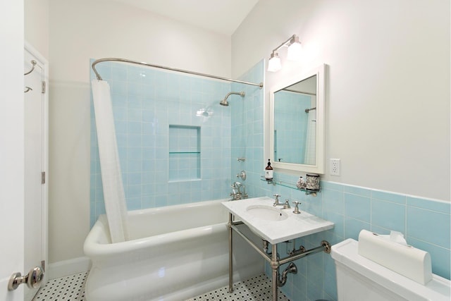 65 Leonard St Unit 3, New York City, NY 10013 - full bath featuring shower / bath combo with shower curtain and a sink