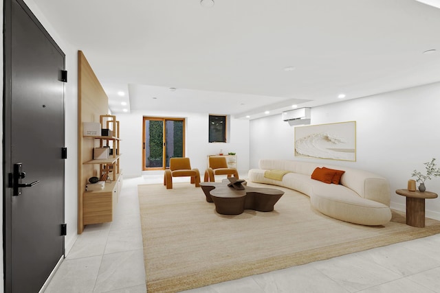 322 Lincoln Rd Unit 1-C, New York City, NY 11225 - living room featuring recessed lighting and a wall mounted AC