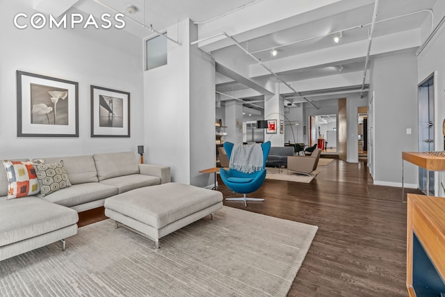 335 W 38th St Unit 6, New York City, NY 10018 - living area featuring wood finished floors