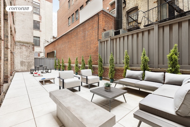 205 E 22nd St Unit 1Ab, New York City, NY 10010 - view of patio featuring outdoor lounge area