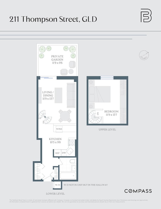 211 Thompson St Unit Gld, New York City, NY 10012 - view of floor plan / room layout