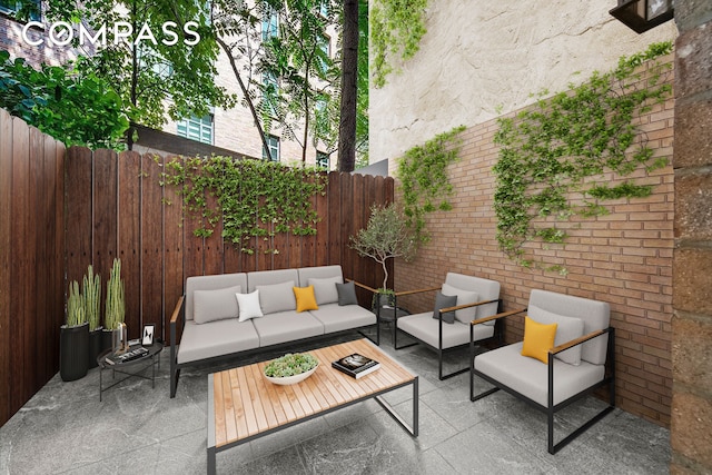 211 Thompson St Unit Gld, New York City, NY 10012 - view of patio / terrace featuring an outdoor hangout area