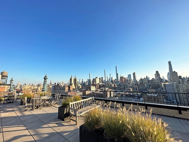 164 W 79th St Unit 4Ab, New York City, NY 10024 - view of patio featuring a skyline view