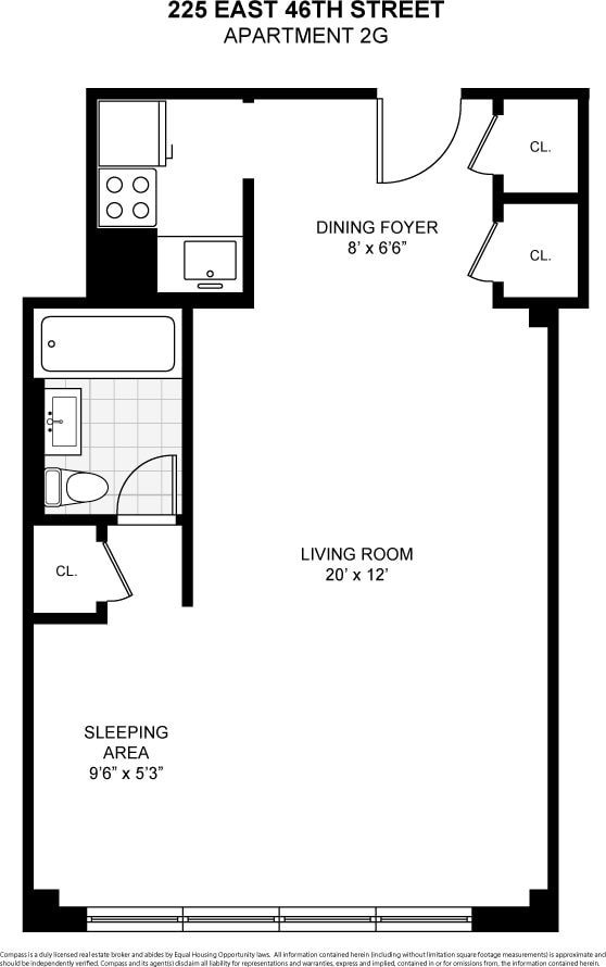 225 E 46th St Unit 2G, New York City, NY 10017 - view of property floor plan