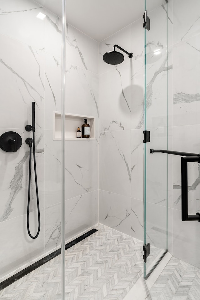 11 Hancock Pl Unit 501, New York City, NY 10027 - bathroom featuring a marble finish shower