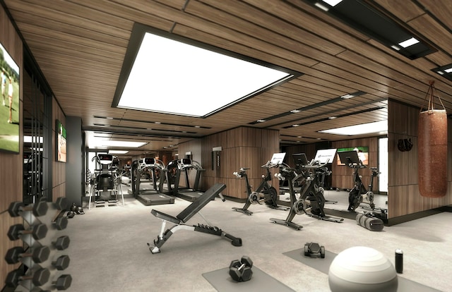 11 Hancock Pl Unit 501, New York City, NY 10027 - exercise room featuring wooden walls