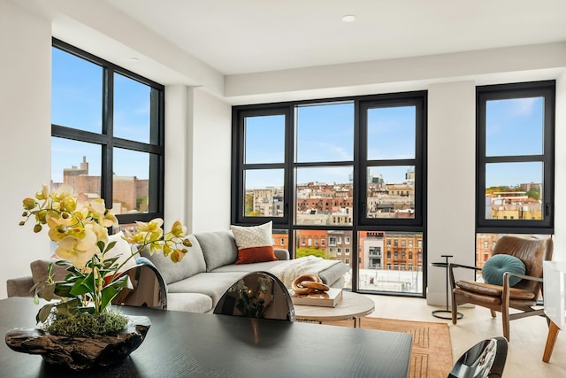11 Hancock Pl Unit 501, New York City, NY 10027 - living room with a city view