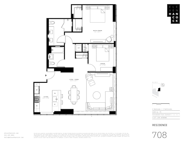 11 Hancock Pl Unit 708, New York City, NY 10027 - view of property floor plan
