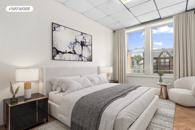 845 Bay Ridge Ave, New York City, NY 11220 - bedroom with a paneled ceiling and baseboards
