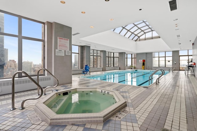 500 W 43rd St Unit 21-B, New York City, NY 10036 - indoor pool featuring an in-ground hot tub