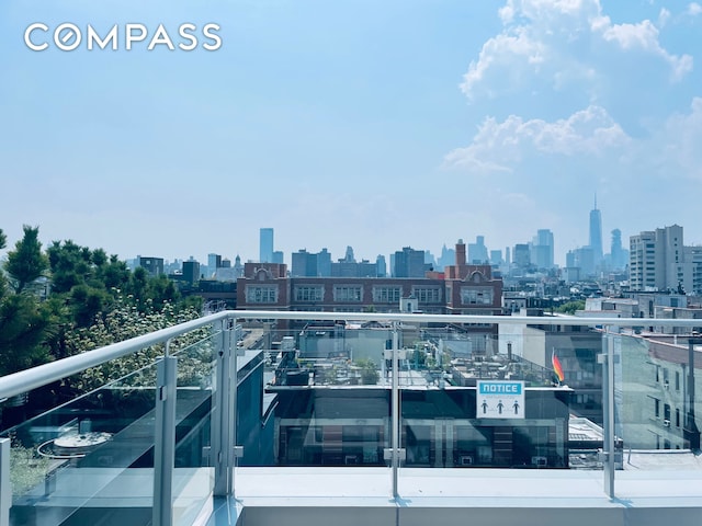 425 E 13th St Unit 3F, New York City, NY 10009 - balcony featuring a view of skyline