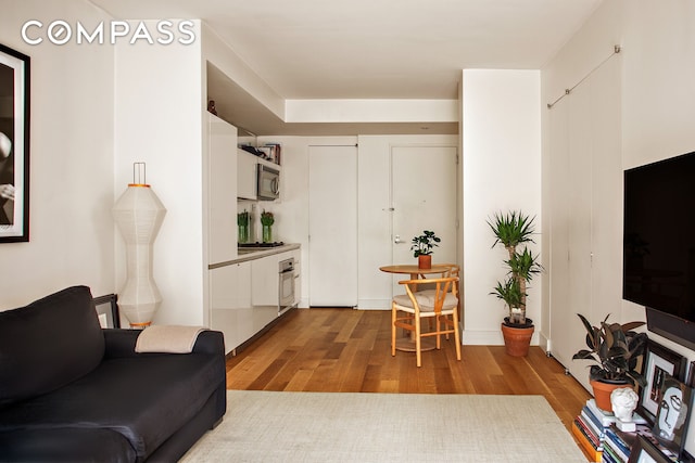 425 E 13th St Unit 3F, New York City, NY 10009 - living room with light wood-style flooring