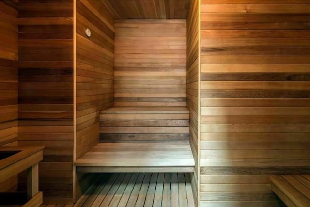 15 William St Unit 39F, New York City, NY 10004 - relaxing sauna / steam room with wooden walls and wooden ceiling
