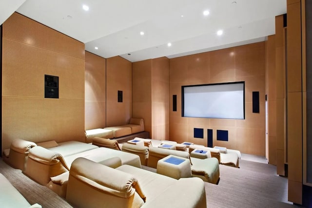 15 William St Unit 39F, New York City, NY 10004 - home theater featuring recessed lighting and tile walls