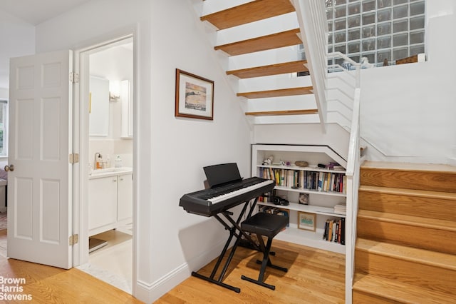 302 W 122nd St Unit 1, New York City, NY 10027 - staircase with wood finished floors