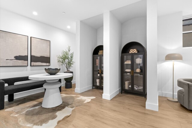 205 14th St Unit Th, New York City, NY 11215 - dining space featuring light wood-style flooring and recessed lighting