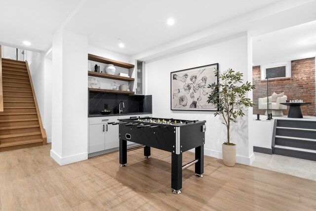 205 14th St Unit Th, New York City, NY 11215 - playroom with light wood-style floors and recessed lighting