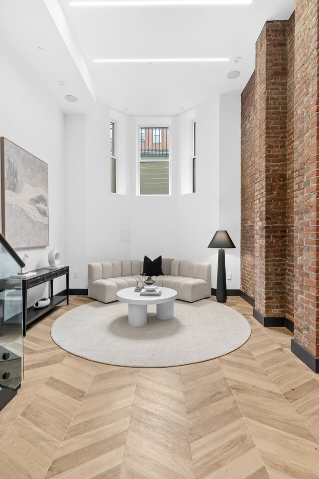 205 14th St Unit Th, New York City, NY 11215 - lobby featuring brick wall