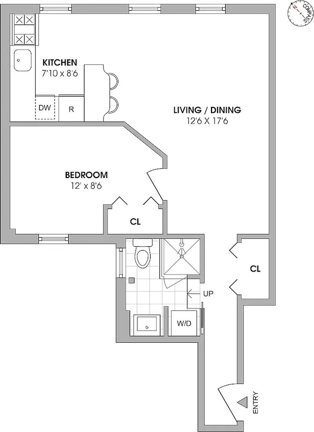 204 W 10th St Unit 18, New York City, NY 10014 - view of room layout