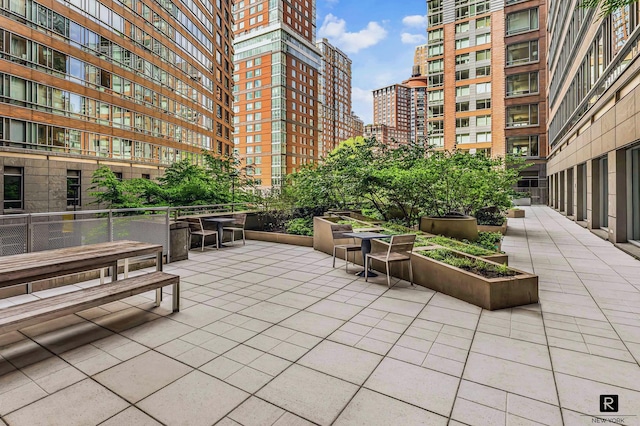 2 River Ter Unit 9-A, New York City, NY 10282 - view of patio / terrace with a view of city