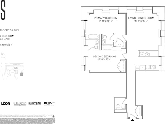 25 Broad St Unit 19-S, New York City, NY 10004 - view of home floor plan