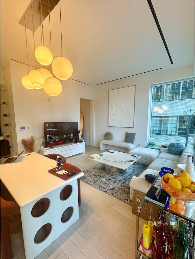 200 E 59th St Unit 8B, New York City, NY 10022 - living room with wood finished floors