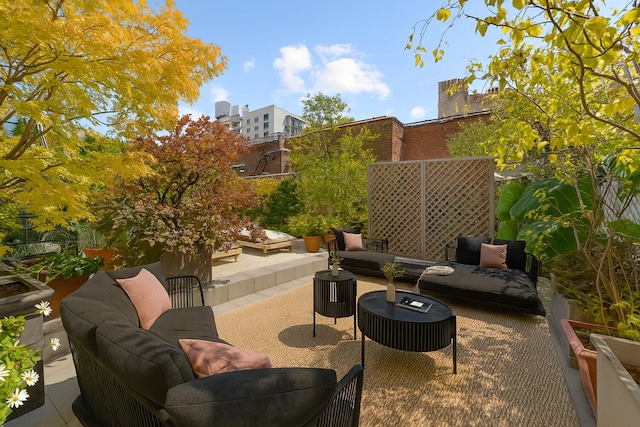 200 Mercer St Unit Ph4C, New York City, NY 10012 - view of patio / terrace with outdoor lounge area
