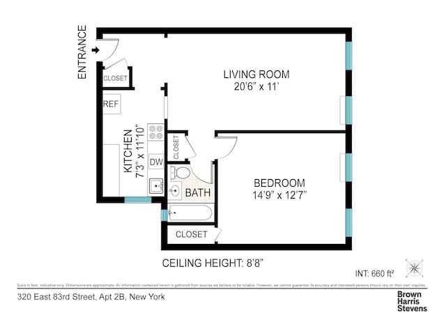 320 E 83rd St Unit 2B, New York City, NY 10028 - view of property floor plan