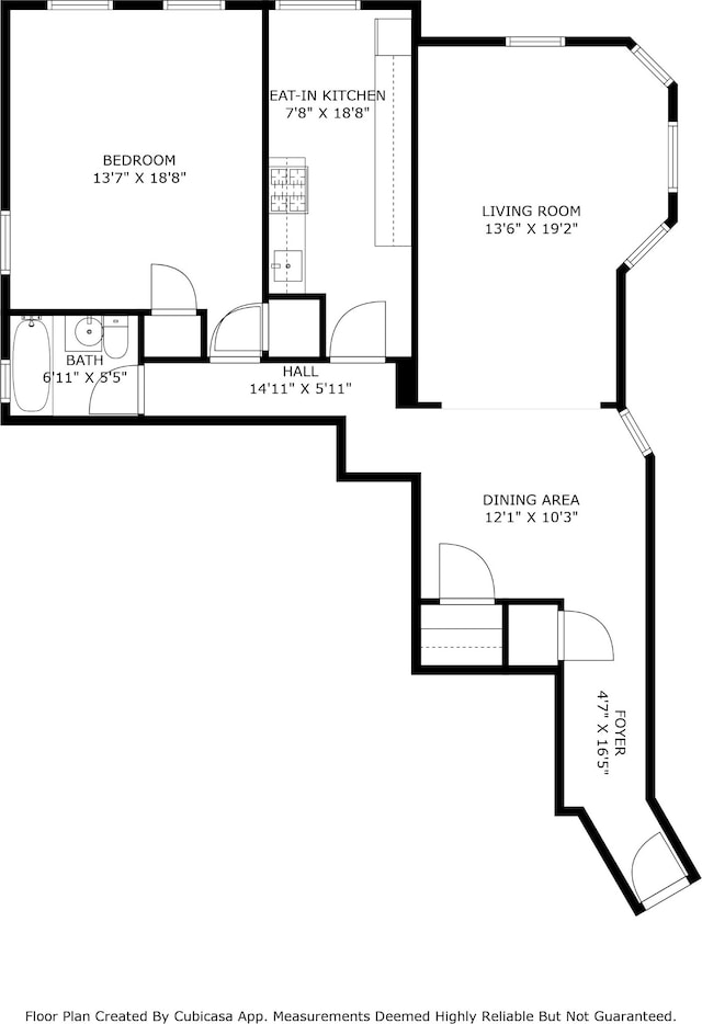 79-15 35th Ave Unit 3E, New York City, NY 11372 - view of room layout