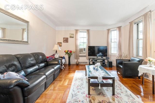 79-15 35th Ave Unit 3E, New York City, NY 11372 - living room with baseboards