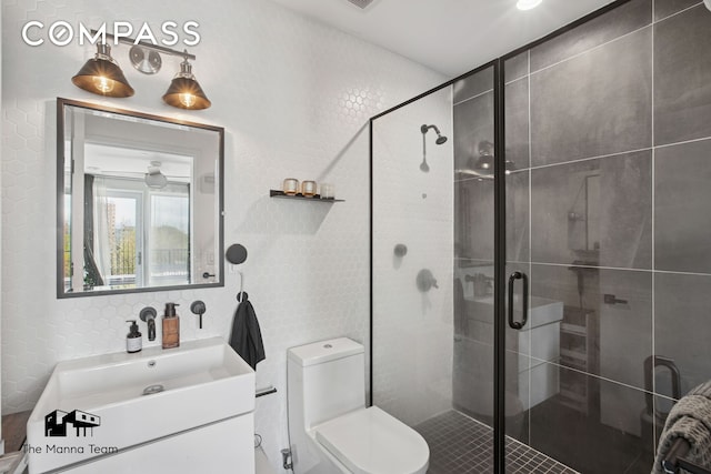 299 Van Buren St Unit 4C, New York City, NY 11221 - full bath with a stall shower and vanity