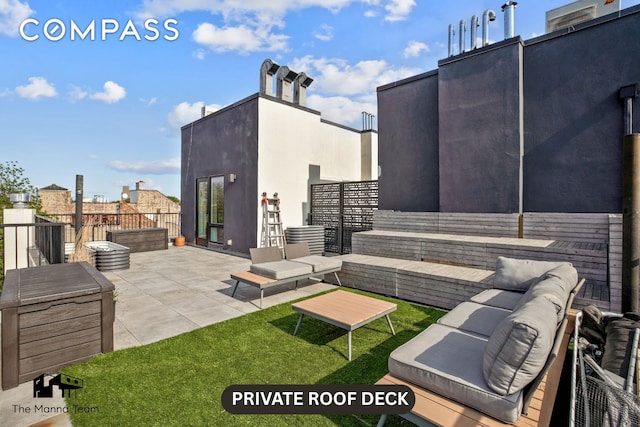 299 Van Buren St Unit 4C, New York City, NY 11221 - view of patio with an outdoor hangout area