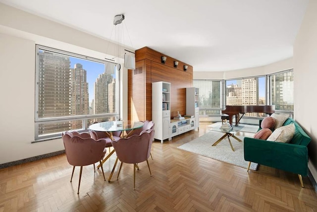 301 W 57th St Unit 27A, New York City, NY 10019 - dining space featuring a city view