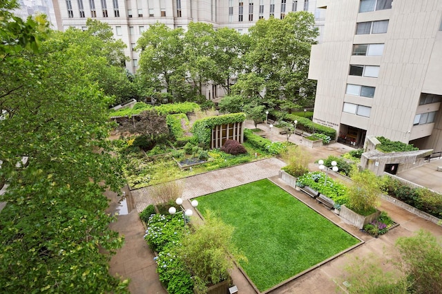 180 Park Row Unit 5B, New York City, NY 10038 - view of community with a garden