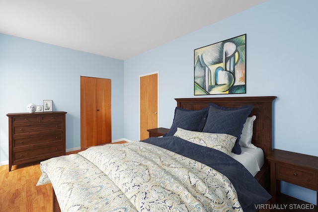 299 13th St Unit 4B, New York City, NY 11215 - bedroom with light wood-style floors and baseboards