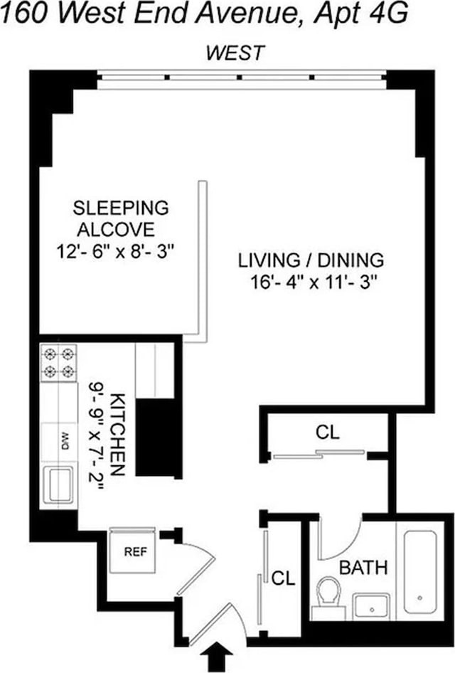 160 W End Ave Unit 4G, New York City, NY 10023 - view of property floor plan