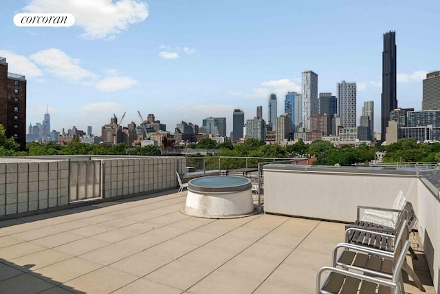 450 Warren St Unit 2C, New York City, NY 11217 - view of patio / terrace with a skyline view