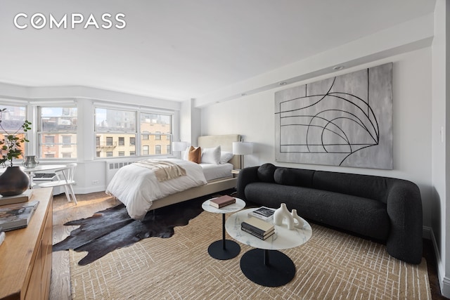 166 E 35th St Unit 5F, New York City, NY 10016 - bedroom with wood finished floors