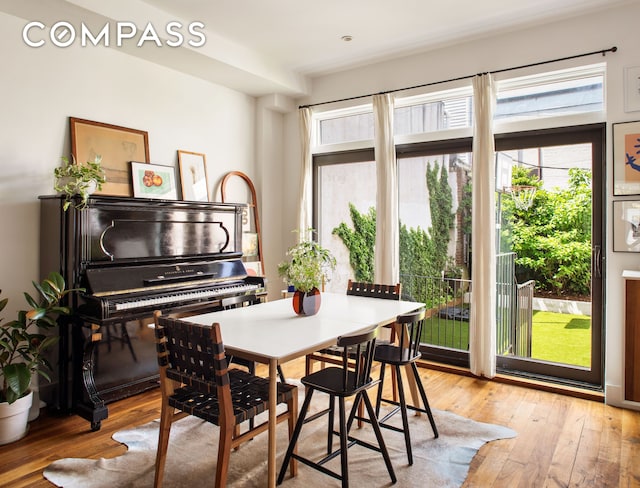 161 Jackson St Unit 1, New York City, NY 11211 - dining room featuring light wood finished floors