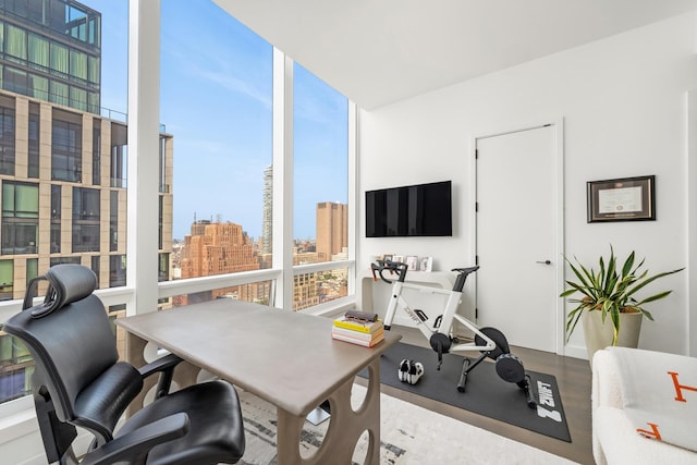 111 Murray St Unit 30A, New York City, NY 10007 - home office featuring wood finished floors
