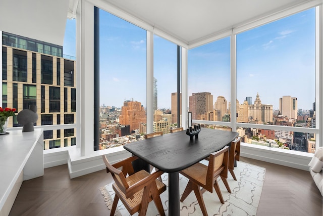 111 Murray St Unit 30A, New York City, NY 10007 - sunroom / solarium featuring a skyline view