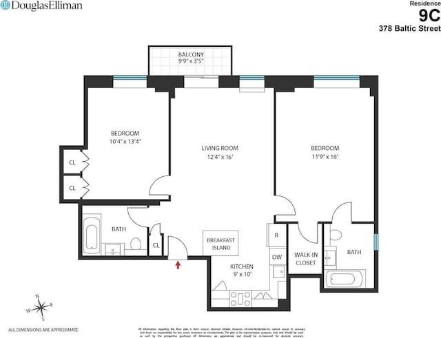 378 Baltic St Unit 9C, New York City, NY 11201 - view of property floor plan