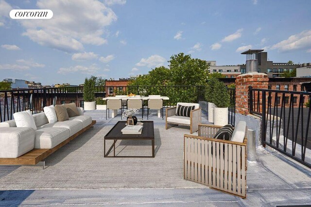 824A Quincy St, New York City, NY 11221 - view of patio / terrace featuring outdoor lounge area